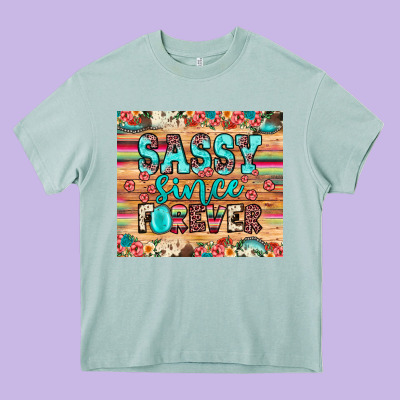 Sassy Since Forever Heavy Core Tee Designed By Jahusdesignshop