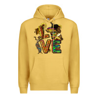 Antique Gold love juneteenth africa Premium Hoodie - CowGirlArtShop
