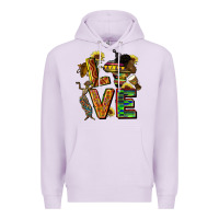 Lilac love juneteenth africa Premium Hoodie - CowGirlArtShop