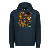 Navy love juneteenth africa Premium Hoodie - CowGirlArtShop