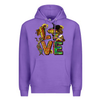 Purple love juneteenth africa Premium Hoodie - CowGirlArtShop