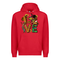 Red love juneteenth africa Premium Hoodie - CowGirlArtShop