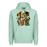 Seafoam love juneteenth africa Premium Hoodie - CowGirlArtShop