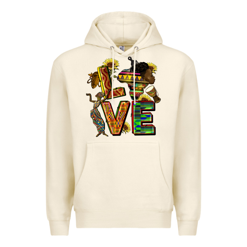 Love Juneteenth Africa Premium Hoodie by CowGirlArtShop | Teevron