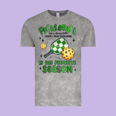 Pickleball Is My Favorite Season Vintage Tee Designed By Maliassmallbusiness