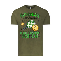 Vintage Olive pickleball is my favorite season Vintage Tee - MaliasSmallBusiness