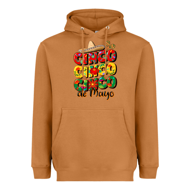 Cinco Cinco Cinco De Mayo Heavyweight Hoodie by CowGirlArtShop | Teevron
