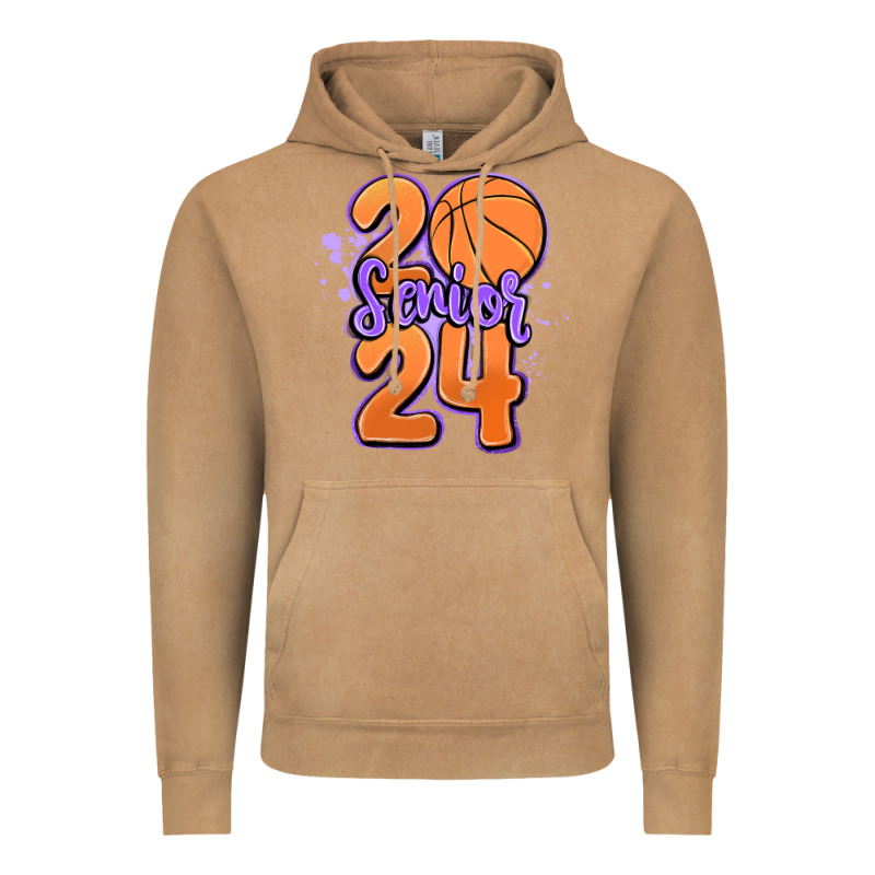 Senior 2024 Basketball Vintage Hoodie by MaliasSmallBusiness | Teevron