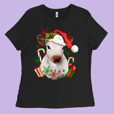 Christmas Heifer Ladies Tee Designed By Jahusdesignshop
