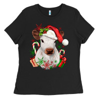 Black christmas heifer Ladies Tee - JahusDesignShop