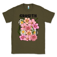 Army Green growth flower Classic Tee - MaliasSmallBusiness