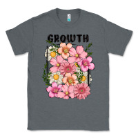 Charcoal Heather growth flower Classic Tee - MaliasSmallBusiness