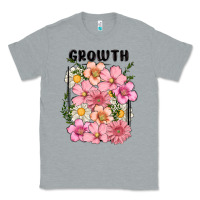 Heather Grey growth flower Classic Tee - MaliasSmallBusiness