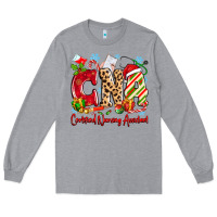 Heather Grey CNA Certified Nursing Assistant Christmas Long Sleeve Tee - MaliasSmallBusiness
