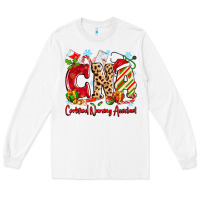 White CNA Certified Nursing Assistant Christmas Long Sleeve Tee - MaliasSmallBusiness