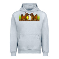 Heather Grey Baseball And Softball Mom Libbey Glass Urban Hoodie - BundleAndBundleShop