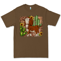 Cacao Hereford cactus sunflower Premium Tee - JahusDesignShop
