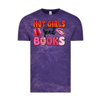 Cloud Purple hot girls read books Vintage Tee - MaliasSmallBusiness