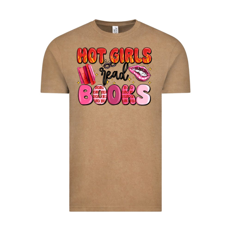 Hot Girls Read Books Vintage Tee by MaliasSmallBusiness | Teevron