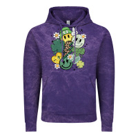 Cloud Purple st patricks day green smile Vintage Hoodie - MaliasSmallBusiness