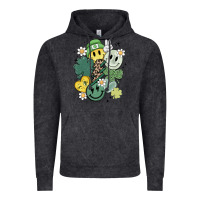 Vintage Black st patricks day green smile Vintage Hoodie - MaliasSmallBusiness