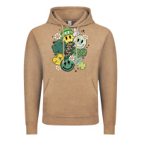 Vintage Coffee st patricks day green smile Vintage Hoodie - MaliasSmallBusiness