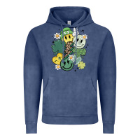 St Patricks Day Green Smile Vintage Hoodie | Teevron