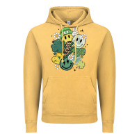 Vintage Mustard st patricks day green smile Vintage Hoodie - MaliasSmallBusiness