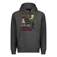 Charcoal Heather rosa sat so ruby could walk so kamala could run juneteenth Premium Hoodie - CowGirlArtShop