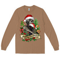 Merry Christmas Skeleton With Black Cat Long Sleeve Tee | Teevron