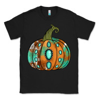 Black Western cowhide turquoise pumpkin Classic Tee - NancyCooperArtShop