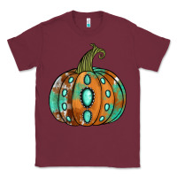 Burgundy Western cowhide turquoise pumpkin Classic Tee - NancyCooperArtShop