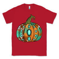 Red Western cowhide turquoise pumpkin Classic Tee - NancyCooperArtShop