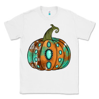 White Western cowhide turquoise pumpkin Classic Tee - NancyCooperArtShop