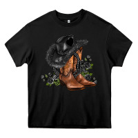 Black black cowgirl  and roses Heavy Core Tee - AdoDesignShop