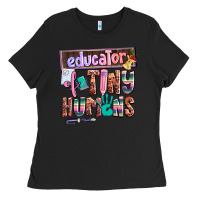 Black educator of tiny humans Ladies Tee - AdoDesignShop