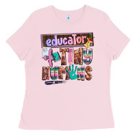 Bubblegum Pink educator of tiny humans Ladies Tee - AdoDesignShop