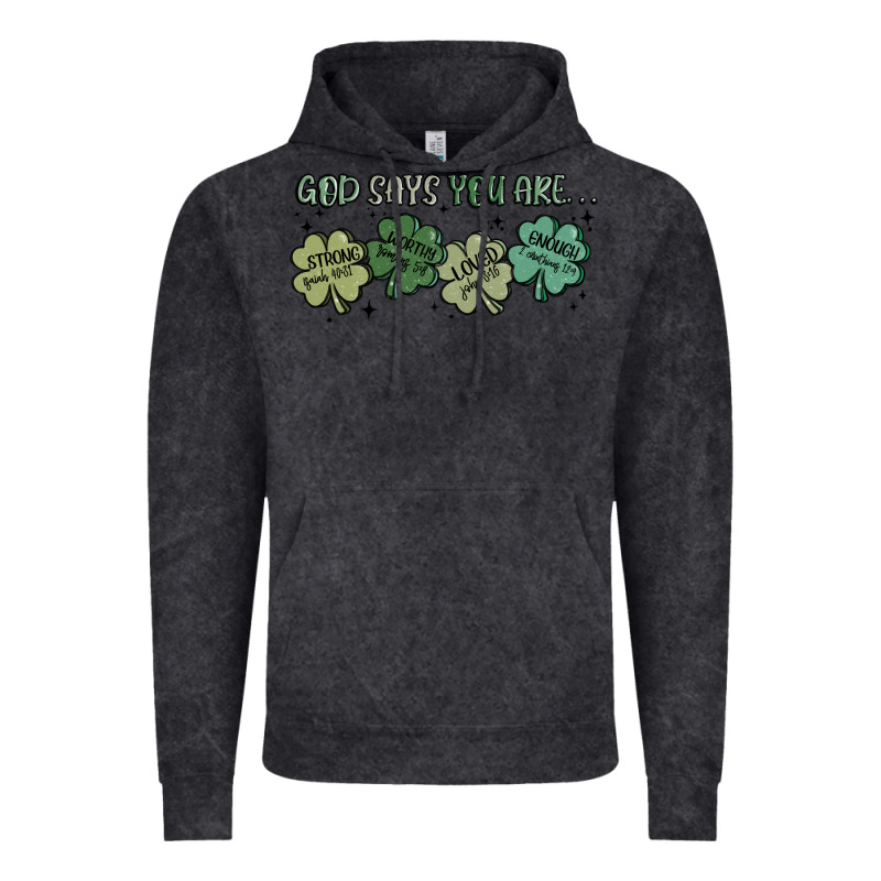 God Says I Am Patrick's Day Vintage Hoodie by MaliasSmallBusiness | Teevron