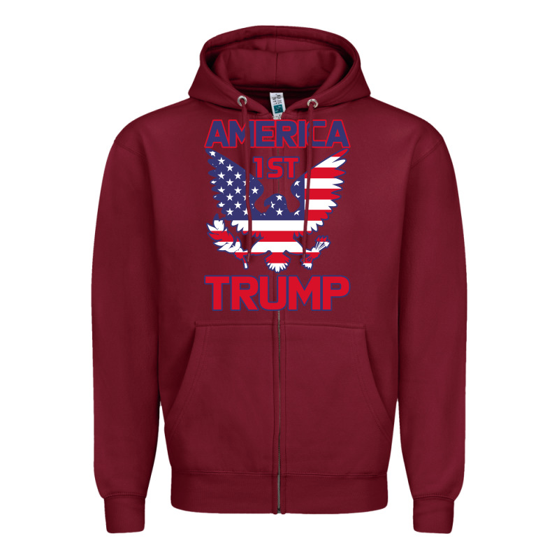 Trump America First Eagle Zipper Hoodie by Bettercallsaul | Teevron