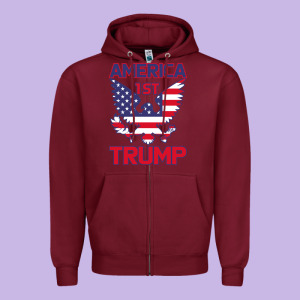 Trump America First Eagle Zipper Hoodie Designed By Bettercallsaul
