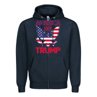Navy Trump America First Eagle Zipper Hoodie - Bettercallsaul
