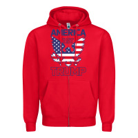 Red Trump America First Eagle Zipper Hoodie - Bettercallsaul