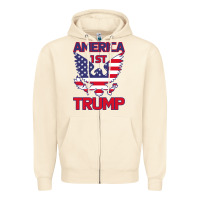Sandshell Trump America First Eagle Zipper Hoodie - Bettercallsaul