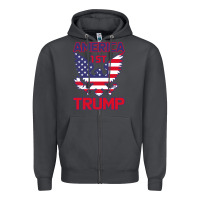 Smoke Trump America First Eagle Zipper Hoodie - Bettercallsaul