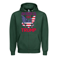 Sports Green Trump America First Eagle Zipper Hoodie - Bettercallsaul