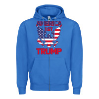True Royal Trump America First Eagle Zipper Hoodie - Bettercallsaul