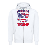 White Trump America First Eagle Zipper Hoodie - Bettercallsaul