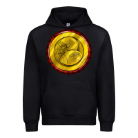 Black american football round earrings Urban Hoodie - BundleAndBundleShop