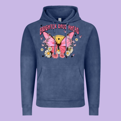 Brighter Days Ahead Vintage Hoodie Designed By Maliassmallbusiness