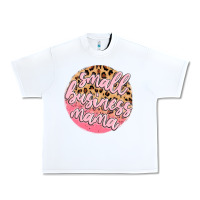 White small business mama Urban Heavy Tee - MaliasSmallBusiness